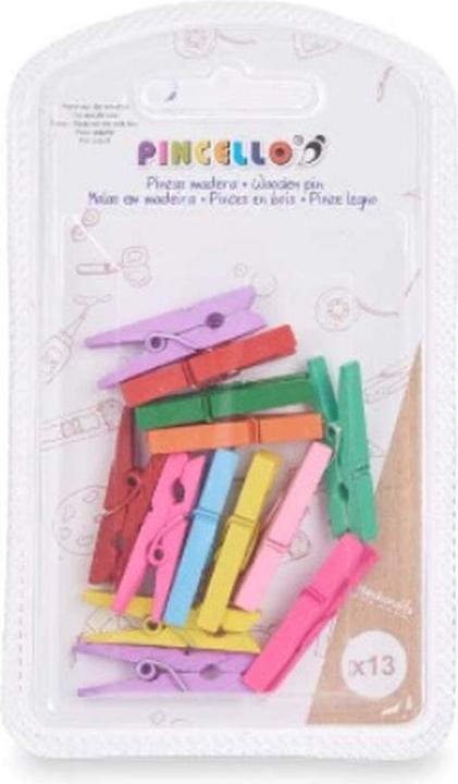 Immagine prodotto Pincello Morsetti piccoli in legno colorato (24 pezzi) (24 x)