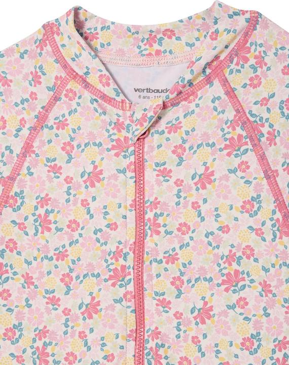 Produktbild Vertbaudet Langärmeliger Mädchen Badeanzug, Blumenprint (128)