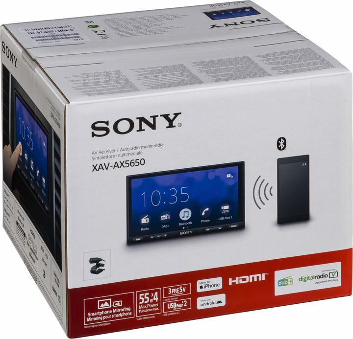 Actual product image Sony XAV-AX5650 (Android car, Apple Carplay)