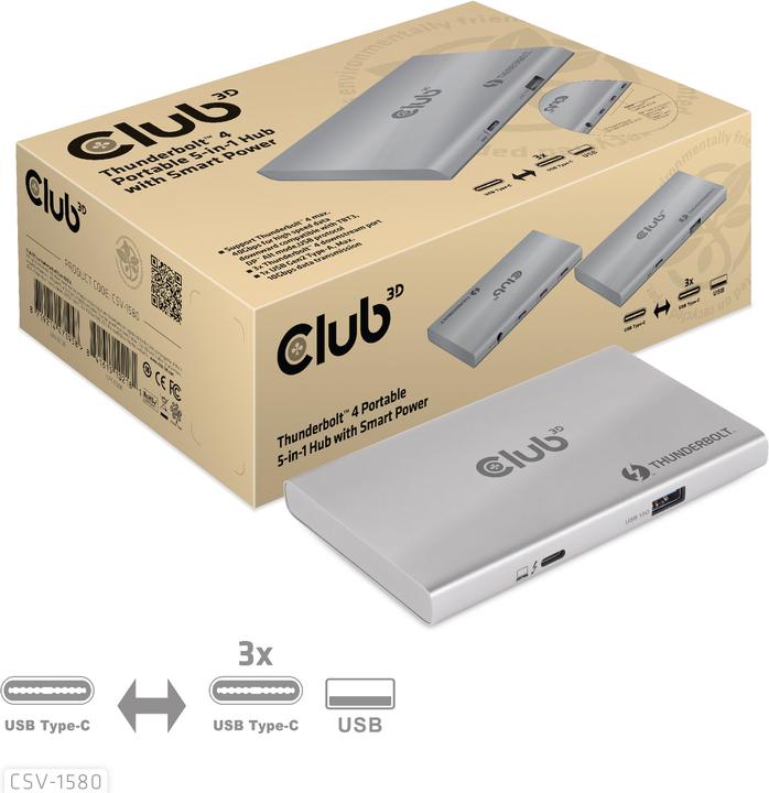 Actual product image Club 3D CSV-1580 (USB-C, 5 Ports)