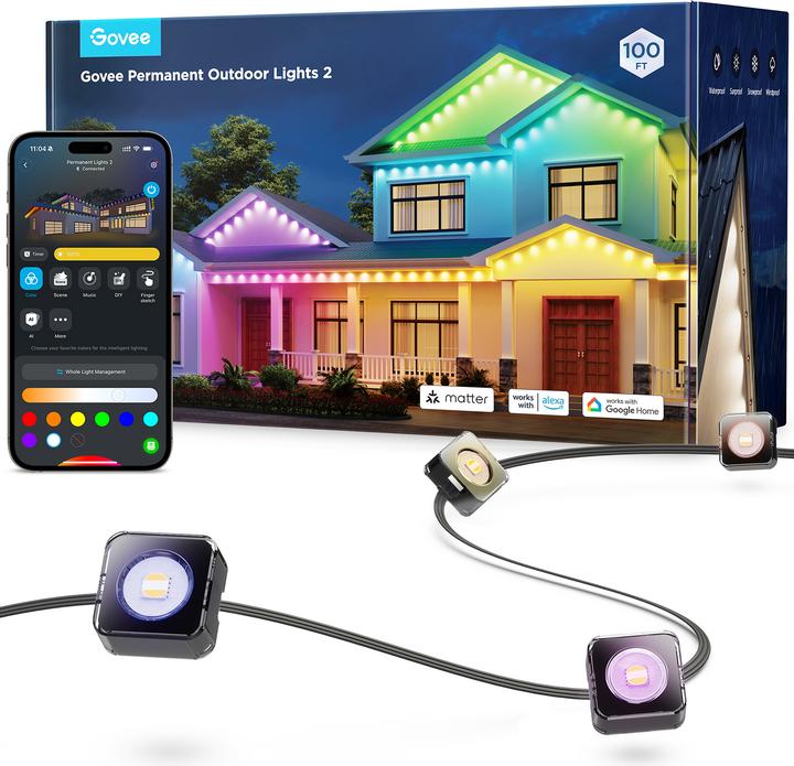 Actual product image Govee Permanent Outdoor Lights 2 - 30M (480 lm, IP67)