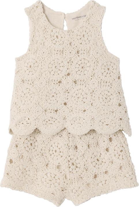 Produktbild Vertbaudet Mädchen Baby-Set: Top & Shorts aus Makramee (80)