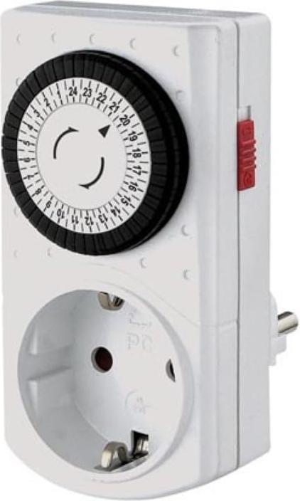 Image du produit Perel MINI-HORLOGE 24 heures - CONTACT DE PROTECTION (SYSTÈME ALLEMAND) (CEE 7/4)