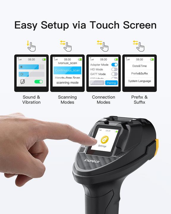 Actual product image Inateck Barcodescanner Pro 8 black (Pro 8 black)