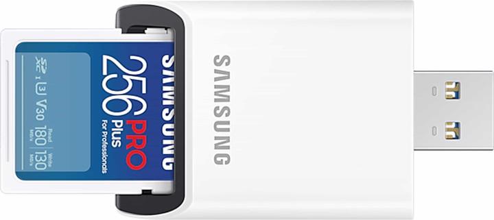 Produktbild Samsung Karta pamięci SD PRO Plus MB-SD256SB/WW 256GB + czytnik (256 GB, SDXC, U3, UHS-I)