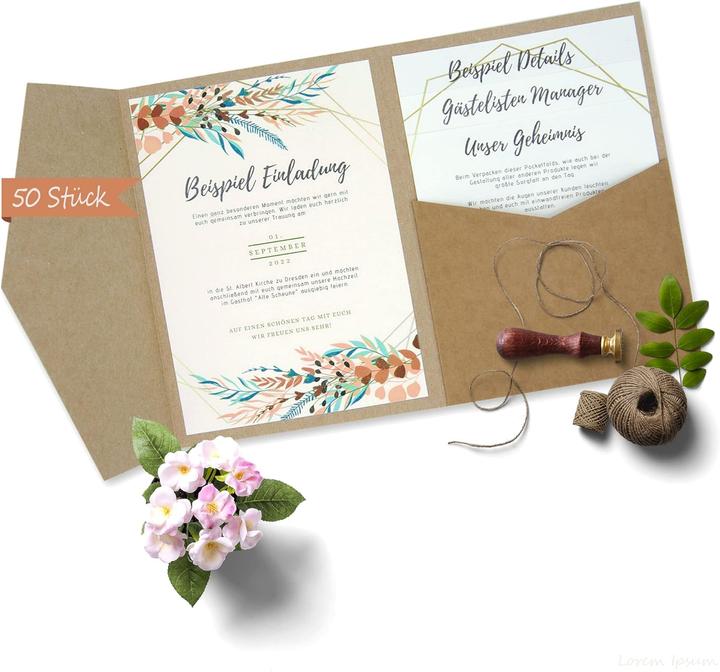 Produktbild HAVDSTEYG Hochzeitskarten (50 Stk.)