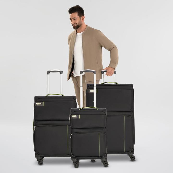 Actual product image D&N Travel Line 6704 - 3-piece suitcase set dobby nylon (208 l, XL (from 140l))
