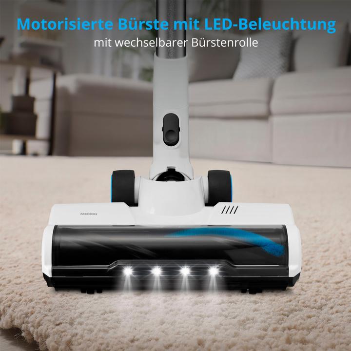 Actual product image Medion P250 cordless stick hoover with bagless cyclone technology