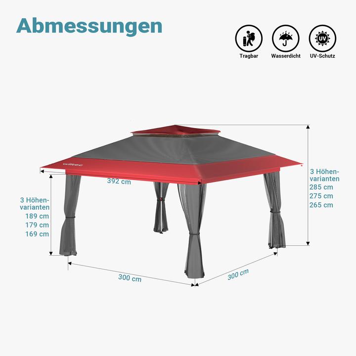 Produktbild Wiltec Faltpavillon (400 cm, 400 cm)