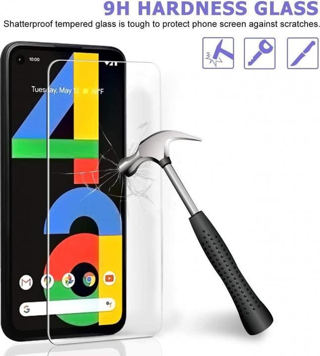 Produktbild Screenguard Google Pixel 4a Panzerglas Schutzfolie Case Friendly Design (1 Stück, Google Pixel 4a)