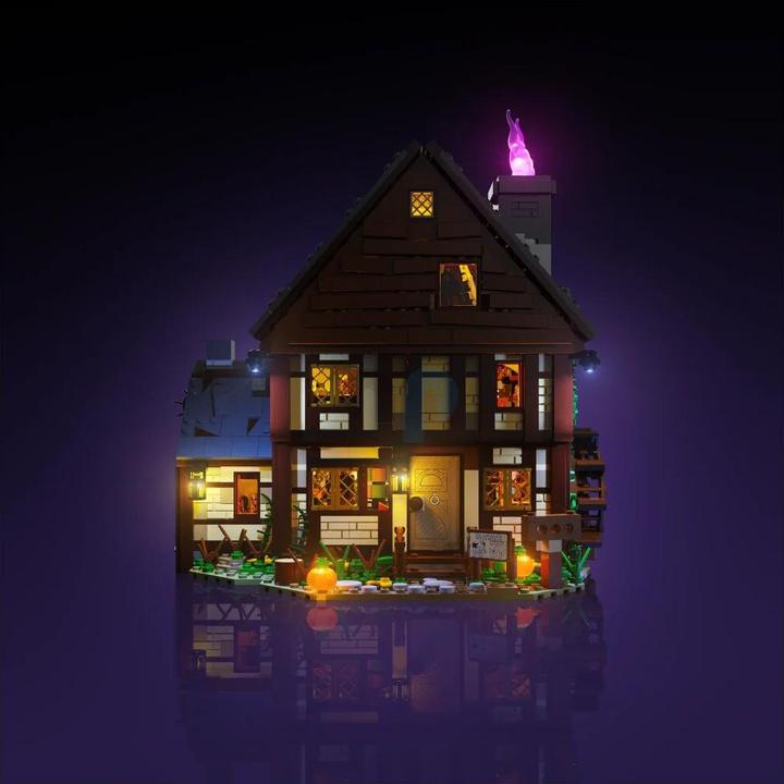 Actual product image Light my bricks LMB 2.0 LEGO® 21341# Disney Hocus Pocus: The Sanderson Sisters's Cottage Light Kit