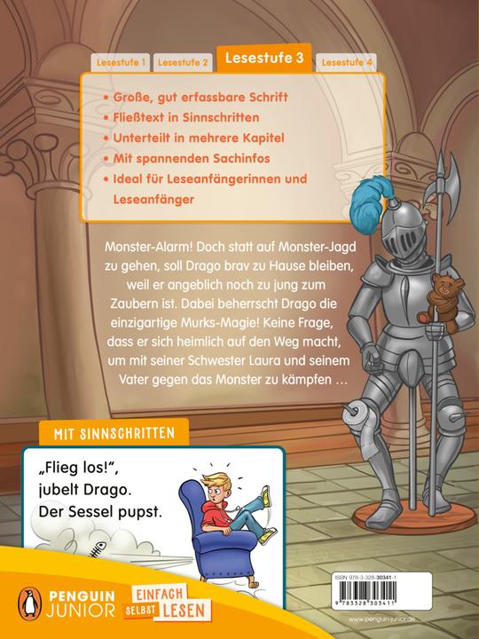 Actual product image Penguin JUNIOR – Einfach selbst lesen: Drago Kadabra. Monster-Jagd und Murks-Magie (Lesestufe 3) (German, Christian Seltmann, 2024)