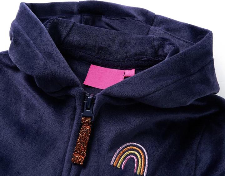 Immagine prodotto VidaXL Giacca con cappuccio per bambini blu navy 92,Materiale: 94 % poliestere (92)