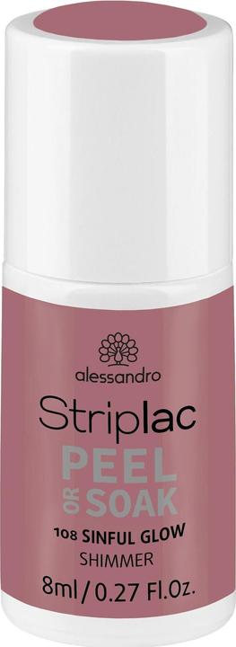 Immagine prodotto Alessandro Striplac Peel o Soak Sinful Glow 8 ml (Beige, Marrone, Smalto pelabile)