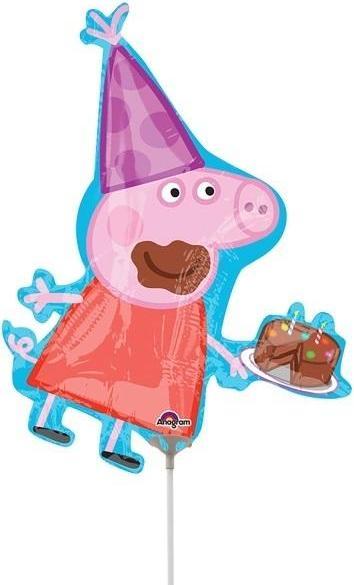 Anagram Mini Shape ' Peppa Pig ' Foil Balloon, Loo (5 x)