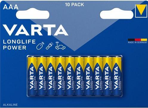 Actual product image Varta Battery LONGLIFE Power AAA NEW (10 pcs., AAA, 1260 mAh)