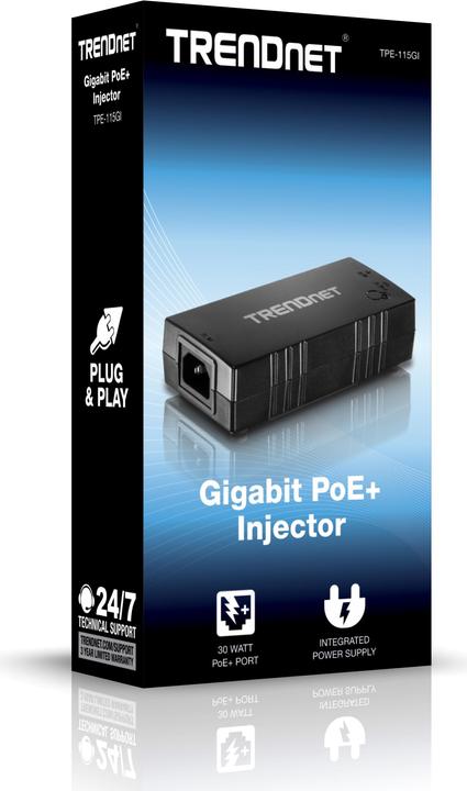 Actual product image Trendnet PoE+ Gigabit Injector (802.3af (PoE), 30 W)