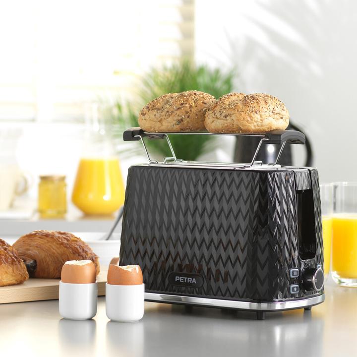 Image du produit Petra Chevron 2 Slice Toaster Black (Prise UE)