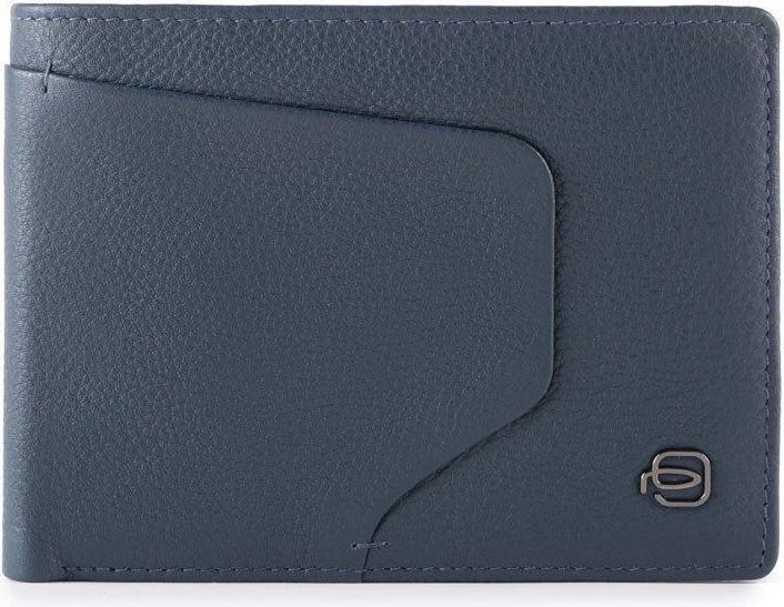 Actual product image Piquadro Akron, Leather Wallet, PU257AOR-B, Blue, For Men