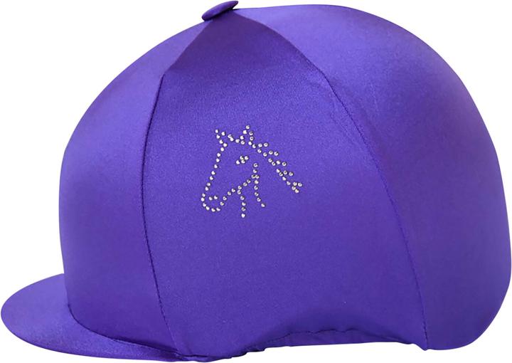 Actual product image Capz Diamondz horse head lycra riding helmet cover (One size)