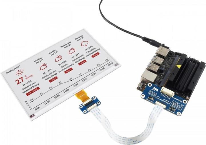 Produktbild WaveShare 800×480 7.5inch 3-Farben E-Ink Display Raspberry Pi HAT