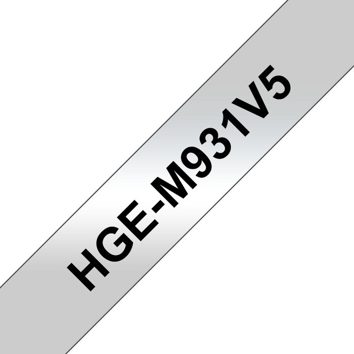 Brother P-Touch (1.20 cm, Schwarz, Silber)
