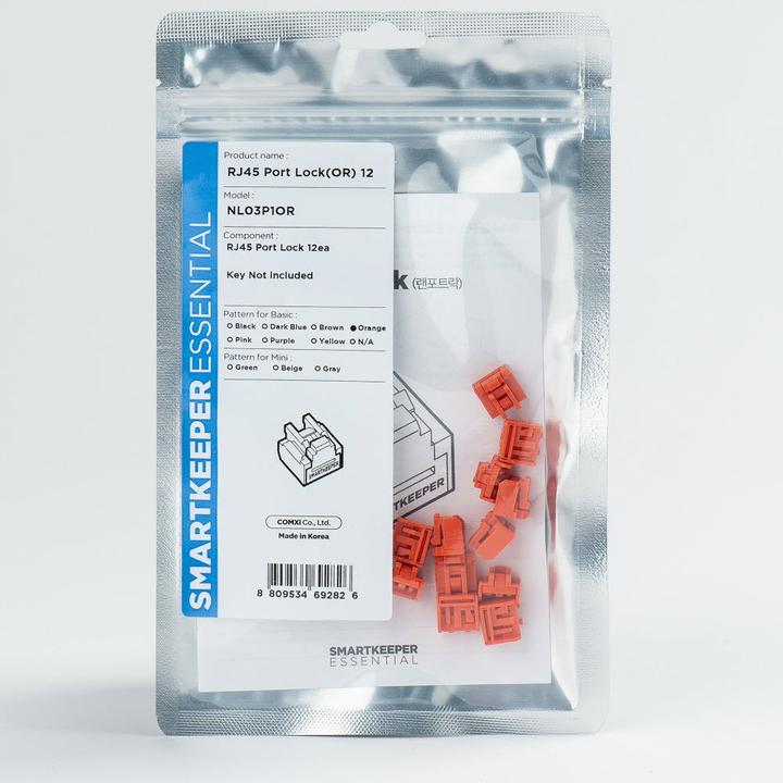 Actual product image Smart Keeper Basic RJ45 Port Blocker orange 12 pcs.