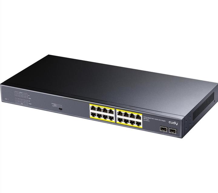 Image du produit Cudy GS1020PS2 switch réseau Gigabit Ethernet (10/100/1000) Power over Ethernet (PoE) Noir (18 Ports)