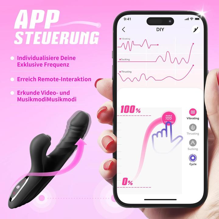 Produktbild Unikrealer Vibrations-Stossvibrator mit App-Steuerung