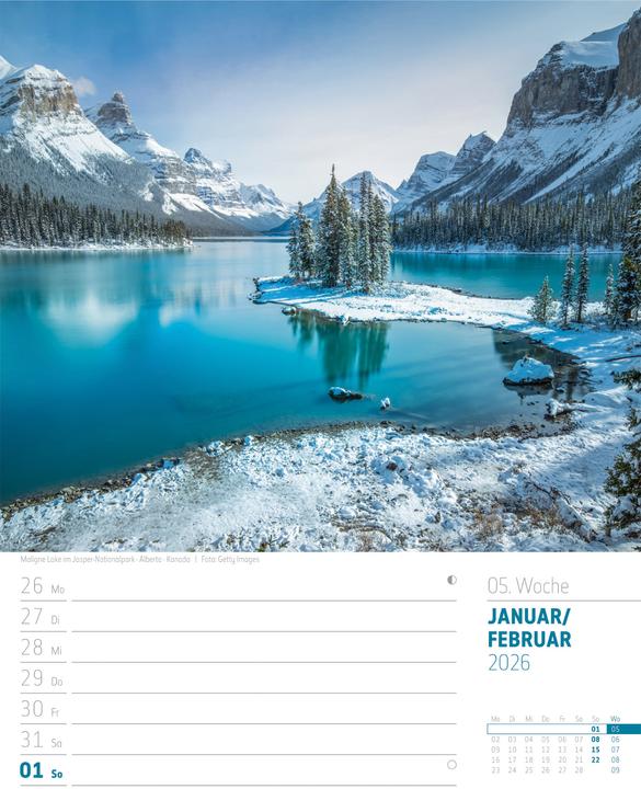 Produktbild Planet Erde - Landschaften der Welt - Wochenplaner Kalender 2026 (25 x 33 cm, Harter Einband, Deutsch)