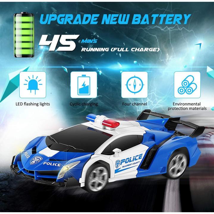Produktbild Cbx RC Polizeiauto 2 in 1 Auto und Roboter