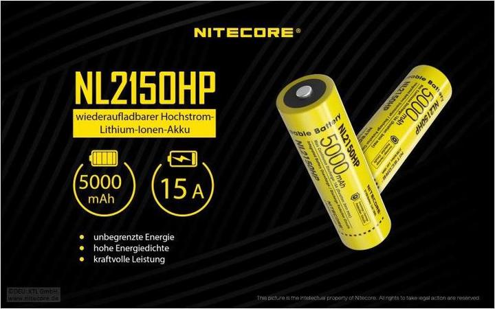Actual product image Nitecore Li-Ion Akku Typ 21700 - 5000mAh - NL2150HP