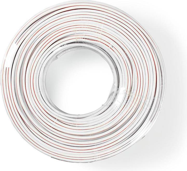 Actual product image Nedis Loudspeaker cable| 2x 2.50 mm²| CCA| 100.0 m| round| PVC| White| - Extension cable (100 m)