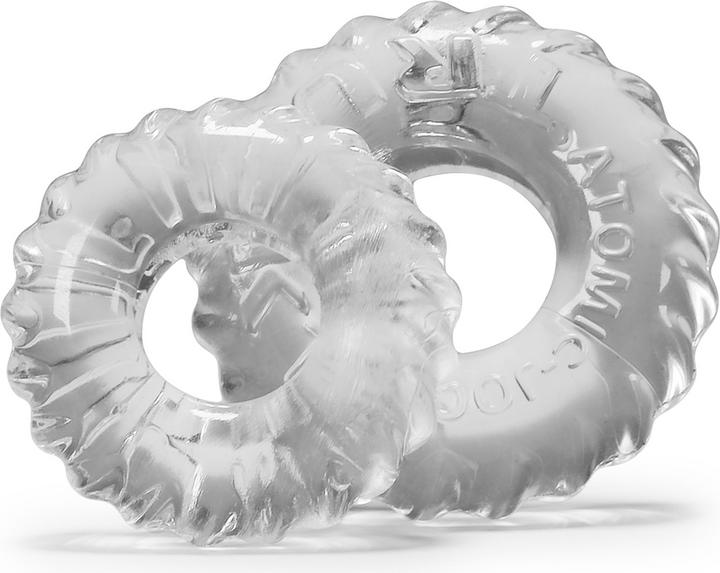 Actual product image Oxballs Truckt Cockring 2-pack Clear (2 cm)