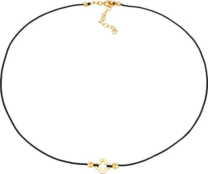Immagine prodotto Elli Collana Choker Nylon Shamrock Luck Bead Argento 925 (Nylon, Argento 925, Nessuna pietra preziosa, 36 cm)
