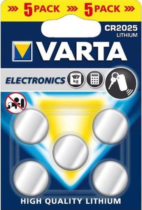 Image du produit Varta Electronics CR2025 (5 pcs, CR2025, 165 mAh)