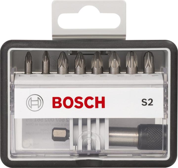 Productafbeelding Bosch Professional Zubehör Bitset 9 stuks Accessoires Ro (Kruis Pozidriv PZ M1, Kruis Pozidriv PZ M2, Kruis Pozidriv PZ M3)