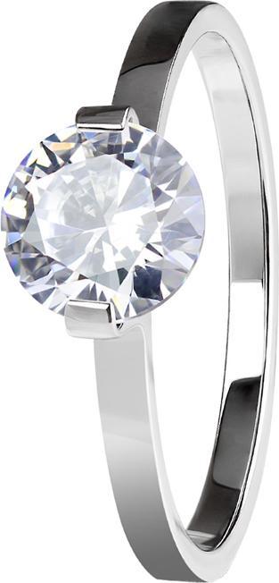Star Piercing Ring silber mit grossem Kristall (Chirurgenstahl 316L, ohne Messing)