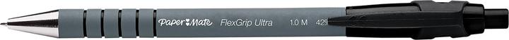 Actual product image Paper Mate Flexgrip Ultra Clip-on Retractable Ballpoint Pen Medium 12 Pieces (Black, Gray, 12 x)