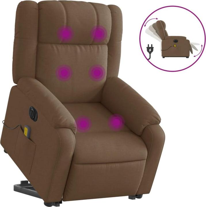 Immagine prodotto VidaXL Poltrona massaggiante elettrica con tessuto di supporto