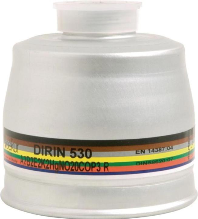 Produktbild Ekastu Sekur Mehrbereichskombifilter DIRIN 530 A2B2E2K2 HgNO 20CO-P3R D EKASTU (Atemschutzmaske Ersatzfilter)