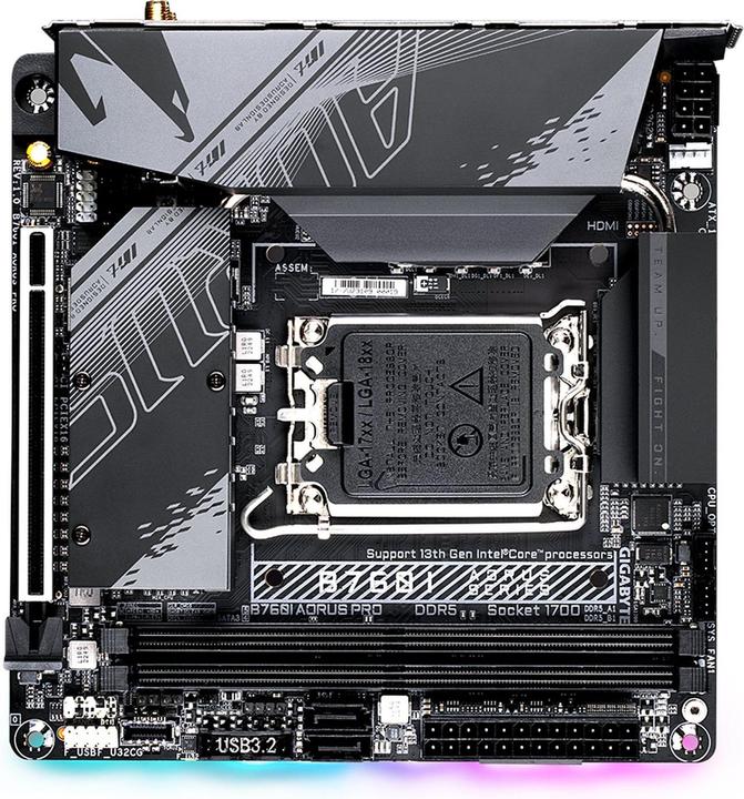 Produktbild Gigabyte B760I Aorus Pro (LGA 1700, Intel B760 Express, Mini-ITX)