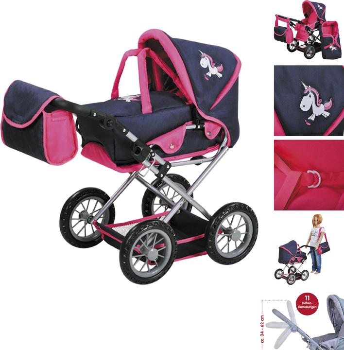 Immagine prodotto Knorrtoys Puppenwagen Ruby - "UMA.Das Einhorn" blue