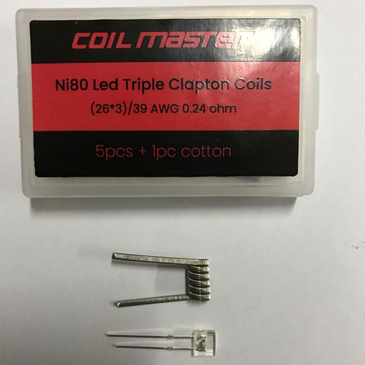 Coil Master Ni80 LED Triple Clapton Coils 5stk 0.24 Ohm (5 x)