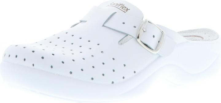 Produktbild Saniflex Damen Clogs Arzt Praxis Arbeitsschuhe EN ISO 20347:2012 OB-E-SRC weiss