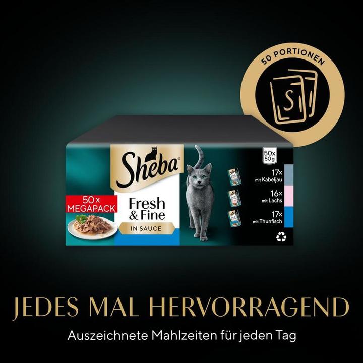 Produktbild Sheba Fresh & Fine in Sauce (Senior, Adult, 15 Stk., 750 g)