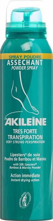 Akileïne Grün Fusspuder Spray (Fussdeodorant & -puder, 150 ml)