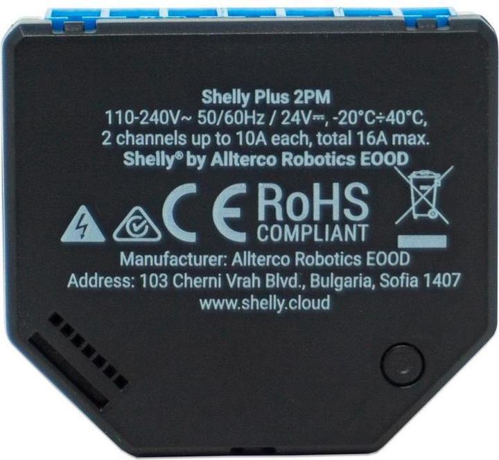 Productafbeelding Shelly WLAN schakelaar Actuator Plus 2PM WiFi-schakelaar (Schakelaandrijving)