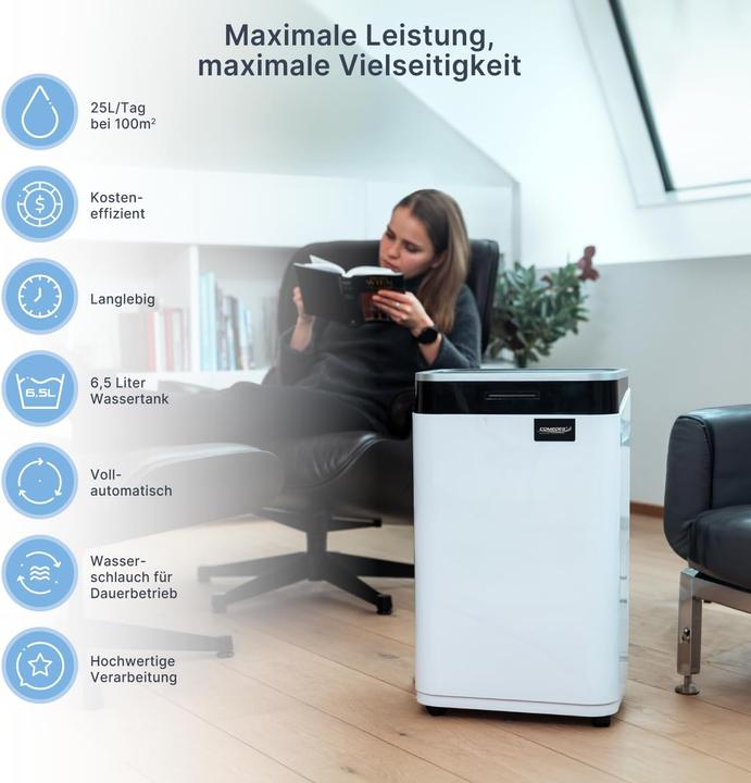 Produktbild Comedes Luftentfeuchter Comedes Demecto 30 Eco, Wifi, bis 50m², 25 Liter/Tag (50 m², 25 l/24h)
