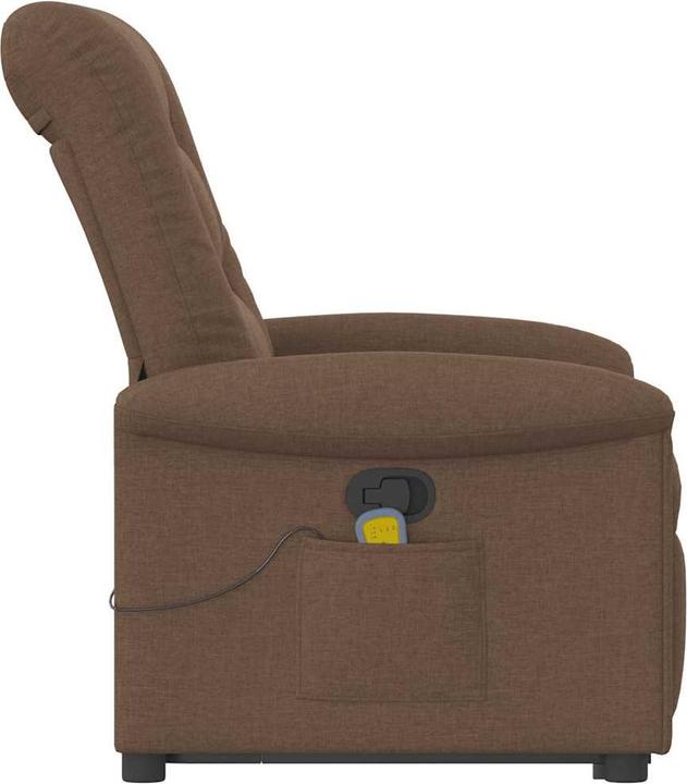 Immagine prodotto VidaXL Poltrona massaggiante con ausilio stand-up in tessuto marrone